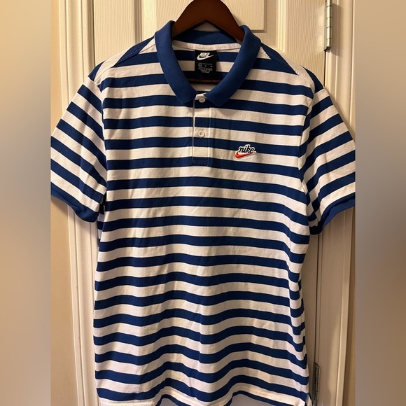 Mens Nike Sportswear Pique Polo Shirt Midnight Navy Size XL - Picture 5 of 8